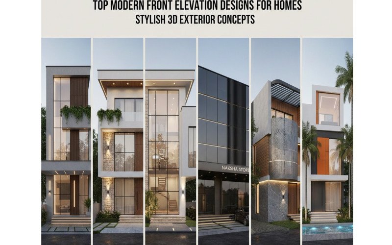 Top Modern Front Elevation Designs for Homes | Stylish 3D Exterior Concepts